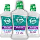 Tom's Of Maine Whole Care Natural Fluoride Mouthwash, Fresh Mint, 16 Oz (Pack of 3)