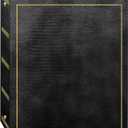 Magnetic Self-Stick 3-Ring Photo Album 100 Pages (50 Sheets), Black