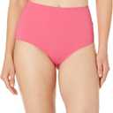 Amazon Essentials Women's High Waist Swim Bottom (Hot Pink), S