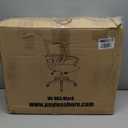 BestOffice | Ergonomic Office Chair | Mid-Back Swivel Desk Chair | Breathable Backrest & Lumbar Support | Adjustable Height | Sponge Seat | Rolling Wheels | Black | for Adults & Women