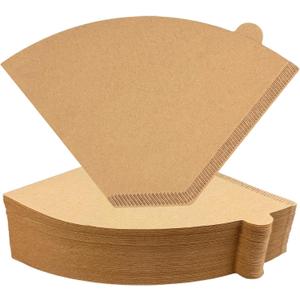 2 x #4 Cone Coffee Filters, 100 Count, 8-12 Cup, Unbleached Natural Paper, No Blowout, Disposable for Pour Over and Drip Coffee Maker