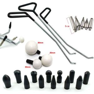 Paintless Dent Repair Tools 6 Pieces of Dent Removal Rods with Awl Head Paintless Dent Removal Kit Car Auto Body Dent Removal of Hail Dents and Door Ding (3pcs .Rod 20 pcs Pen)
