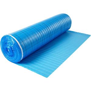 VEVOR Floor Underlayment 200 sq. ft/Roll, 3-in-1 3 mm Thick Flooring Padding with Tape & Vapor Barrier, Heavy Duty EPE Foam with Blue PE, Soundproofing and Noise Reduction,for Laminate Wood Floors