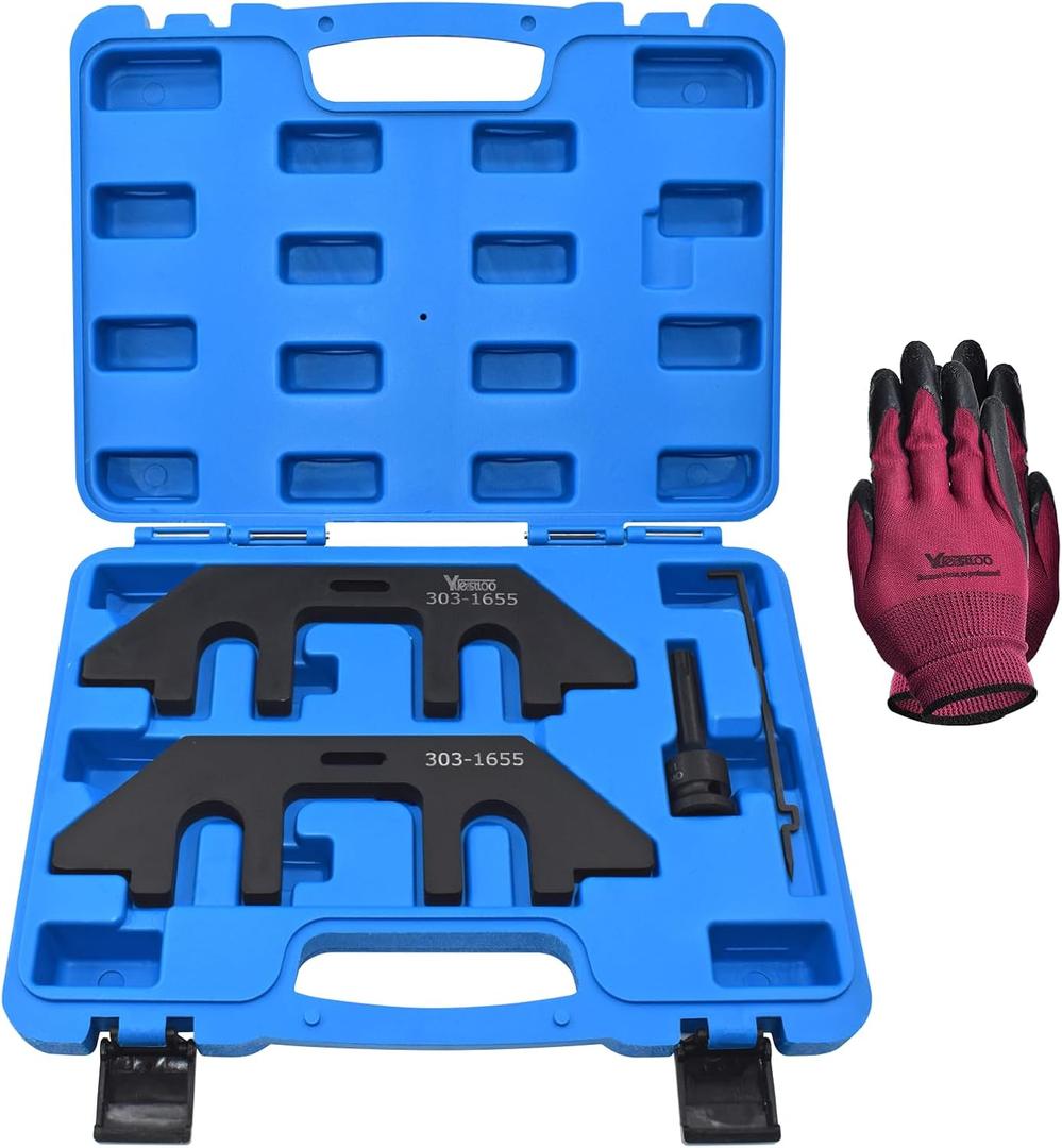 303-1655 Camshaft Holding Tool Kit, Compatible with Ford 3.5L EcoBoost Upgraded GT F-150 Expedition Lincoln Navigator, with Cylinder Head Screw Removal Socket