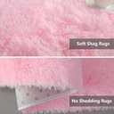 Shag Area Rugs for Bedroom Living Room,5X8 Ultra Soft Fluffy Area Rugs for Dorm, Indoor Carpet Nursery Rugs for Kids Girls Room Home Decor, Pink