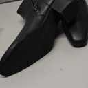 OSSTONE Men Chelsea Ankle Boots Leather Microfiber Chukka Designer Boots with Side Zipper Heel Dress Boots JY016 (9, Black)