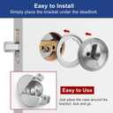 Deadbolt Security Guard with Keys, Block The Access to Keyhole/Thumb Turn, Disable Deadbolt Lock, Metal Protector Shield Lockout Device
