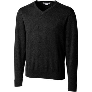 Cutter & Buck Men's Big & Tall Machine Washable Lakemont V-Neck Sweater (3X-Large Tall, Black)