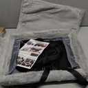 JOEJOY Deluxe Dog Booster Seat with Sturdy Metal Frame and Safety Leash for Small Pets up to 20 lbs - Portable Puppy Dog Car Seat with Thick Cushion and Storage Pockets for Small Dogs, Black