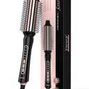 Farery Thermal Brush 5 Adjustable Temps, 1.5 Inch Hot Curling Brush for Big Bouncy Curls, Non-Blowing Heated Round Brush, Ceramic Curling Wand for Medium & Long Hair, Dual Voltage for Travel