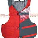 Stohlquist FIT Oversized Adult Life Jacket, US Coast Guard Approved Type III Life Vest, PFD for Men and Women, Easily Adjustable, Lightweight and High Buoyancy. Plus Size (48-60" Chest), X-Large-Oversize