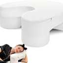 5.5 Inch Pillow for Side Sleepers with Shoulder Pain Arm Channel Design, 40D Memory Foam for Support, Ergonomic Contour & Skin-Friendly Cover Relieves Pressure for Comfortable Sleep