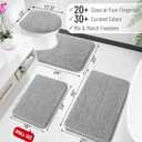 OLANLY Bathroom Rugs 32x20, Extra Soft Absorbent Chenille Bath Rugs, Rubber Backing Quick Dry, Machine Washable Bath Mats for Bathroom Floor, Tub and Shower, Home Decor Accessories, Light Grey