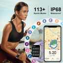 Smart Watch (Answer/Make Calls), 1.96" HD Screen SmartWatch for Men Women 113+ Sport Modes, Fitness Activity Tracker Heart Rate/Sleep Monitor/Pedometer, IP68 Waterproof, Smart Watches for Android iOS