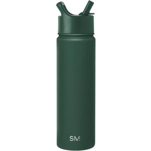 Simple Modern Water Bottle with Straw Lid Vacuum Insulated Stainless Steel Metal Thermos | Reusable Leak Proof BPA-Free Flask for Gym, Travel, Sports | Summit Collection | 22oz, Glamping Forest
