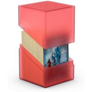 Ultimate Guard Boulder 100+ Classic, Deck Case for 100 Double-Sleeved TCG Cards, Ruby, Secure & Durable Storage for Trading Card Games, Soft-Touch Finish