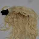 morvally 23 inches Long Curly Wig Big Wave Heat Resistant Synthetic Hair with Bangs for Cosplay Costume Halloween Party (613# Light Blonde)