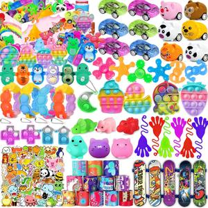 Kaisbro 115 Pcs Party Favors for Kids 4-8-12, Squishies, Squishy Fidget Toys, Squishy Toys, Goodie Bag Stuffers, Treasure Box Toys for Classroom Prizes, Pinata Stuffers, Goodie Bags Filler