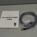 Highwings 8K HDMI Cable 4.99ft Total Length, 4.63ft Cable Length, Ultra High Speed HDMI Braided Cord-4K@120Hz, 8K@60Hz,eARC, Compatible for PS5,Monitor,PC and More