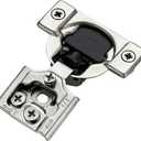 Ravinte 10 Pack 5 Pairs 1/2 inch Overlay Soft Close Hinges for Kitchen Cabinet Hinges Satin Nickel Hidden Hinges Stainless Steel Concealed Hinge self Closing