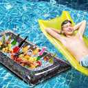 2Pcs Inflatable Serving Ice Bar, Oversized Serving Buffet Salad Cooler Food Drink Containers BBQ Picnic Luau Pool Party Supplies with Drain Plug
