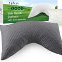 Side Sleeper Pillow for Neck and Shoulder Reilef, Ergonomic Design Medium Firm Pillow, Queen Size Bed Pillows for Sleeping, Cross Cut Memory Foam Pillows for Back, Stomach and Side Sleepers (Queen (Pack of 1), Grey)