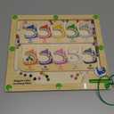 Magnetic Color & Number Maze, Montessori Counting Matching Toys, Wooden Magnet Maze Board Game, Montessori Fine Motor Skills Toys for 3 4 5 Years Old Preschool Learning Activities