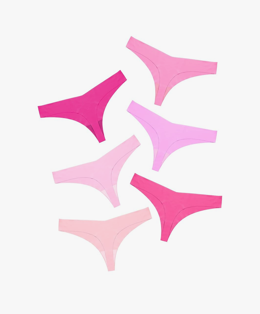 DEANGELMON Seamless Thongs for Women No Show Thong Underwear Women Comfortable Multiple Pack M