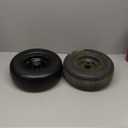 MARASTAR 00232-2PK Universal Fit Flat-Free 11x4.00-5 Tire and Wheel Assembly, Zero Turn Lawn Mower Replacement Tires, Smooth Tread, Adapter Kit included, 2 pack