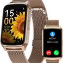 Smart Fitness Watch for Women, Activity Tracker, Calorie Step Counter Pedometer IP68 Waterproof for Android and iPhone (Golden, 1.57)