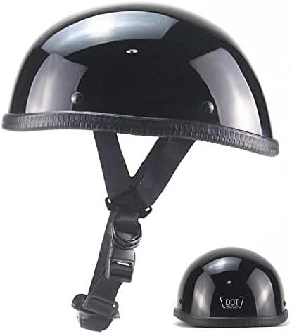 Motorcycle Half Helmet, DOT Approved Adult Men Women Retro Open Face Helmets, Helmet for Adults, Half Shell Helmet, XL