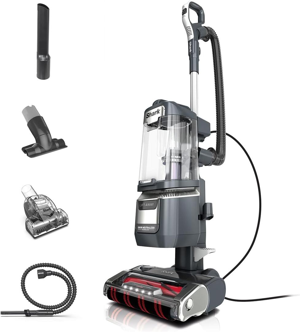 Shark Rotator Pet Pro Lift-Away ADV Upright Vacuum with HEPA Filter, DuoClean PowerFins HairPro and Odor Neutralizer Technology, Pet Hair Pickup, for Carpets & Hardfloors, Dark Grey, LA555