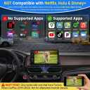 2026 Upgrade 3 in 1 Screen Mirror iOS Phone, Wired to Wireless CarPlay Adapter, 5.0GHz Bluetooth 5.4 Dongle for OEM Wired CarPlayNot for Netflix/Hulu