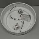 VICNIE 2-Light Flush Mount Ceiling Light, 12 inch Modern Ceiling Light Fixture with White Metal and Frosted Glass Shade for Hallway, Kitchen, Bedroom