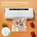 Food Vacuum Sealer Machine, 75KPA Compact Vacuum Sealer for Food, LED Indicator Light, Dry/Wet Modes, with 20 Vacuum Bags