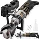 [Upgraded Version] Electric Rebar Bender with Brushless Motor, Bending up to 5/8 Inch 16mm #5 Rebar, Bend Angle 0-130°, 1100W Portable Hydraulic Rebar Bender Tool, Handheld Rebar Bender Machine, 110V