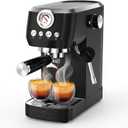 MAttinata Espresso Machine 20 Bar, Espresso Coffee Maker with Professional Milk Frother Steam Wand for Cappuccino & Latte, 49oz Removable Water Tank for Home, Black