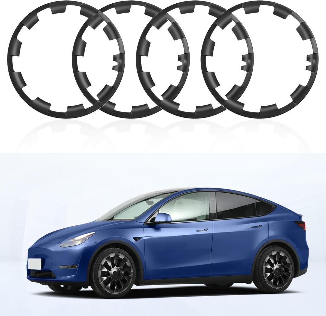 Rim Protector for Tesla Model Y Accessories 2025, 20 Inches Induction ABS Wheels Rim Hubcaps Cover Protection for Tesla Model Y 2020-2025 [Sturdy & Wear-Resistant] - 4pcs
