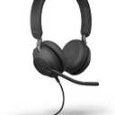 Jabra Evolve2 40 SE Wired Stereo Noise-Cancelling Headset - Features 3-Microphone Call Technology and USB-C Cable - MS Teams Certified, Works with All Other Platforms - Black 
