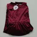 Arshiner Girls Dresses Contrast Mesh Velvet Long Sleeve A-Line Vintage Party Dress with Pockets (10-11 Years, Wine Red)