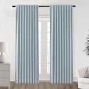 SHINELAND Light Blue Blackout Curtains for Bedroom, Thermal Insulated Window Curtain Drapes Back Tab for Living Room, 52 x 90 Inch Length, 2 Panels
