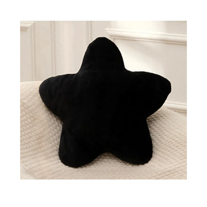 Small Star Throw Pillows for Bed, Decorative Throw Pillows for Couch Livingroom,15" Black Pillows Aesthetic Cute Floor Pillow with Soft Plush for Sofa Bedroom Kids Xmas Gift (Black)