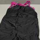 Aleumdr Womens Blouson Striped Printed Push up Strappy T-Back Tankini Top with Shorts. L