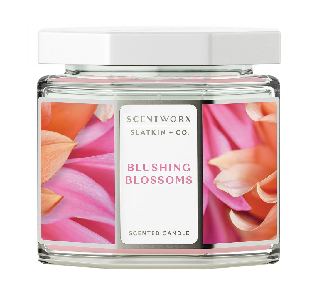 Scentworx 14.5 oz Blushing Blossoms 3-Wick Jar Candle by Slatkin & Co