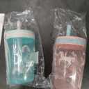 Zak Designs Kelso Toddler Cups For Travel or At Home, 15oz 2-Pack Durable Plastic Sippy Cups With Leak-Proof Design is Perfect For Kids (Fanciful Unicorn, Happy Skies)