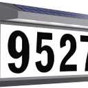 Solar Address Sign, Lighted Address Numbers Outdoor Waterproof, Illuminated LED Address Plaque, House Numbers for Outside, Grey