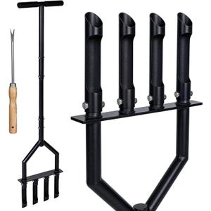 Lawn Aerator Tool, 43" Manual Core Aerator with 4 -Tine for Clay Soil