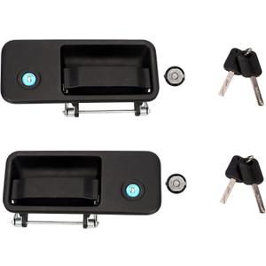 Front Exterior Door Handle with Keys, 1 Pair Outside Left & Right Side Door Handle Set, fits for Volvo VNL Truck, fits for Volvo VHD VN 2004-2018, OE# RH-20398467, LH- 20398466