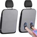 lebogner Back Seat Cover for Kids, 2 Pack X-Large Waterproof Kick Mats Backseat Protector, Durable Car Seat Back Protectors for Vehicles to Protect from Dirt, Mud & Scratches, Fits Most SUVs, Grey (Grey - Standard Version)