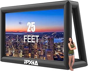Inflatable Movie Screen Outdoor Projector Screen for Outside 25ft, Large Blow Up Screens Front and Rear Projection with Air Blower, Best for Movie Nights Backyard Home Theater